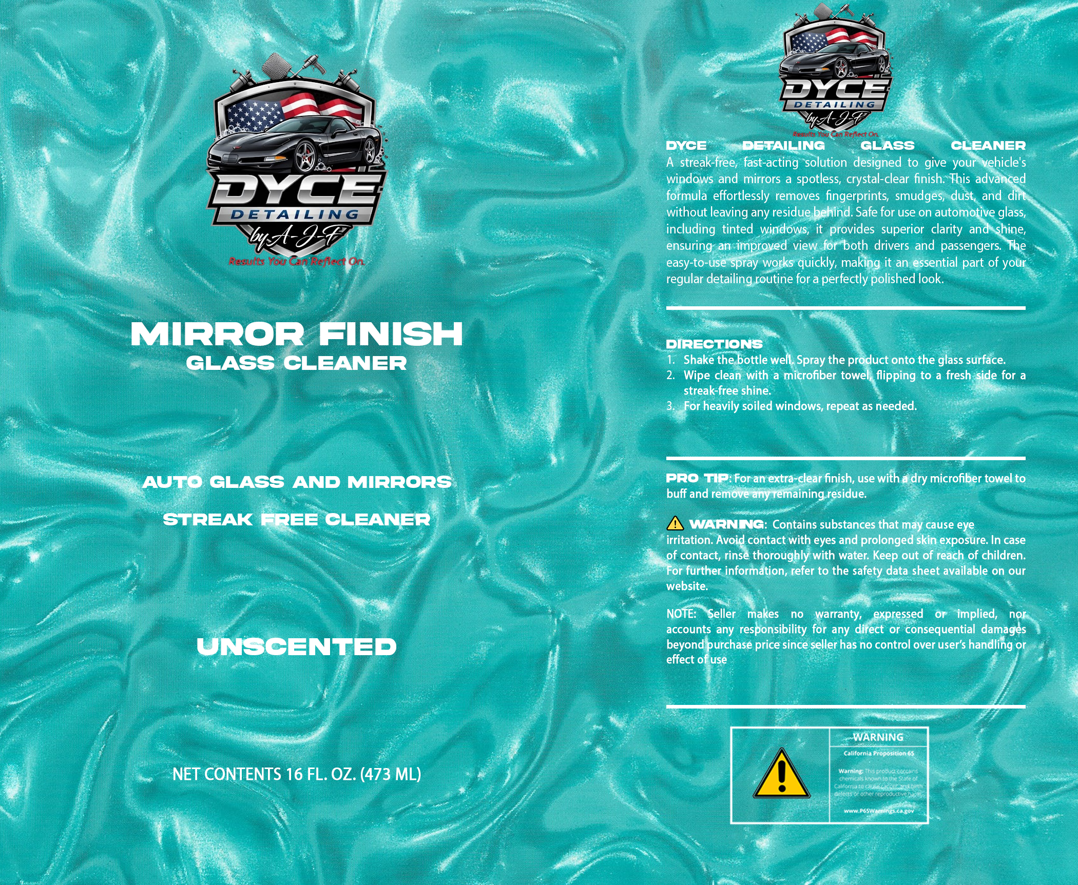 Mirror Finish Glass Cleaner