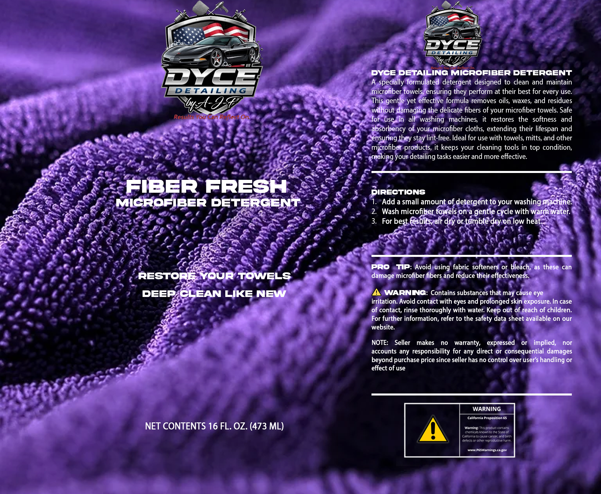 Mircofiber detergent